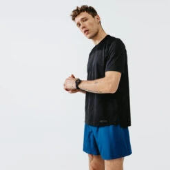 Kalenji T-shirt Running Respirant Et Ventilé Homme - Dry+ Breath Noir -CourseKalenji t shirt running respirant et ventile homme dry breath noir 1