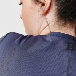 Kalenji T-shirt Respirant Running Femme - Dry+ Breath Bleu Foncé -CourseKalenji t shirt running respirant femme dry breath bleu fonce 3