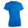 Kalenji Tee Shirt Athlétisme Femme Club Personnalisable Bleu -CourseKalenji tee shirt athletisme femme club personnalisable bleu