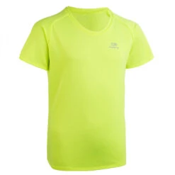Kalenji Tee Shirt Enfant Athlétisme Club Personnalisable Jaune Fluo