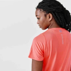 Kalenji T-shirt Manches Courtes Running Respirant Femme - Dry Corail 16 Kalenji T-shirt Manches Courtes Running Respirant Femme - Dry Corail -CourseKalenji tee shirt running run dry noir femme 2