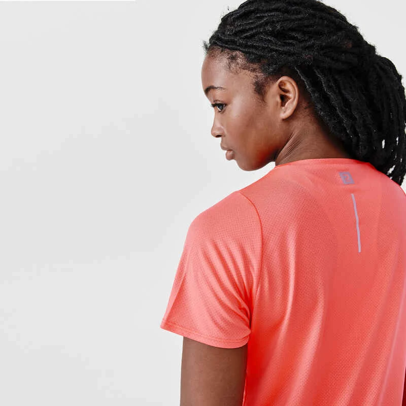 Kalenji T-shirt Manches Courtes Running Respirant Femme - Dry Corail 5 Kalenji T-shirt Manches Courtes Running Respirant Femme - Dry Corail – Image 3