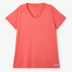Kalenji T-shirt Manches Courtes Running Respirant Femme - Dry Corail 18 Kalenji T-shirt Manches Courtes Running Respirant Femme - Dry Corail -CourseKalenji tee shirt running run dry noir femme 4