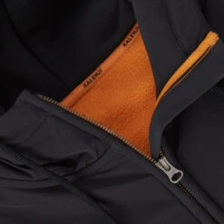 VESTE A CAPUCHE DE RUNNING HOMME KALENJI WARM + MARRON OCRE -CourseKalenji veste a capuche de running homme kalenji warm marron ocre 3