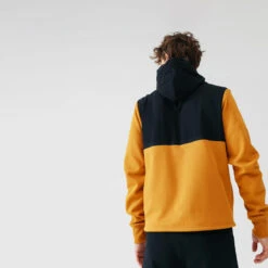 VESTE A CAPUCHE DE RUNNING HOMME KALENJI WARM + MARRON OCRE -CourseKalenji veste a capuche de running homme kalenji warm marron ocre 8