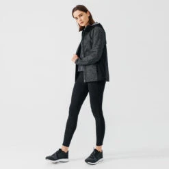 Kalenji Veste à Capuche Running Avec Motifs Réfléchissants Femme - Rain Night Noire -CourseKalenji veste a capuche running avec motifs reflechissants femme rain night noire 2
