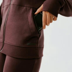 Kalenji Veste à Capuche Running Chaud Femme - Jogging 500 Marron -CourseKalenji veste a capuche running chaud femme jogging 500 marron 11