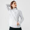 Kalenji Veste à Capuche Running Déperlante Femme - Rain Blanche