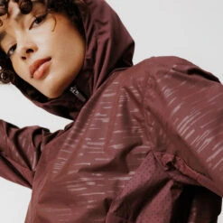 Kalenji Veste à Capuche Running Déperlante Femme - Rain Marron -CourseKalenji veste a capuche running deperlante femme rain marron 2