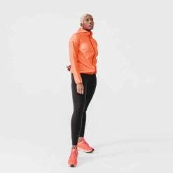 Kalenji Veste Running Coupe Vent Femme - Wind Corail -CourseKalenji veste coupe vent running run wind rose corail fluo femme 4