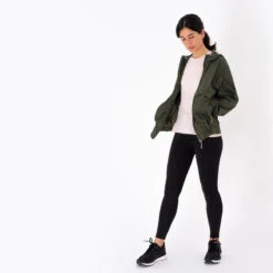 Kalenji Veste Running Coupe Vent Femme - Wind Breath Kaki -CourseKalenji veste running coupe vent femme wind breath kaki 1